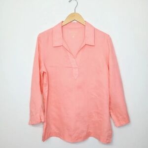 Lilly Pulitzer Gasparilla 100% linen top, size XS